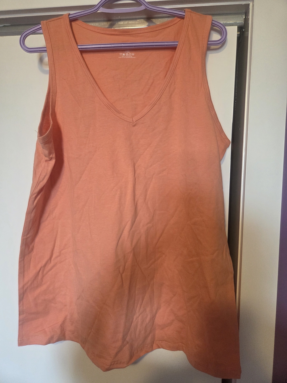 Everyday V-Neck Tank Top in Coral Orange
